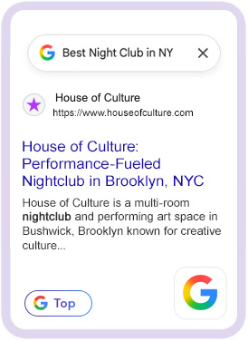 Google search result example Google search result example
